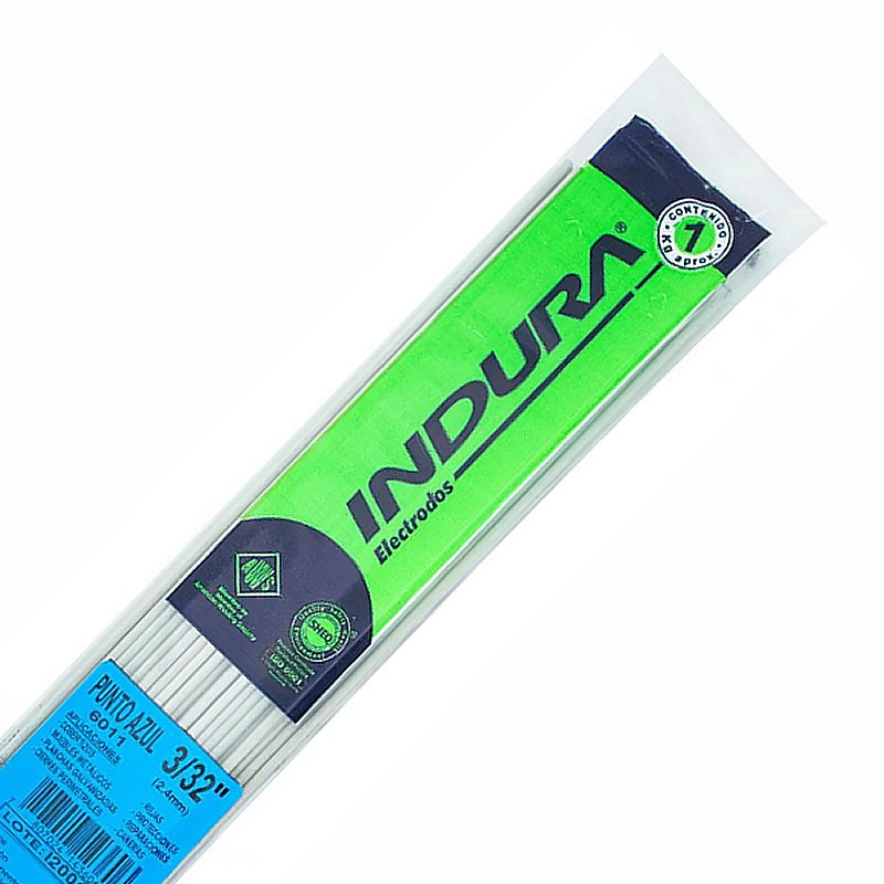 Soldadura E6011 3/32'' Punto Azul 1Kilo Indura