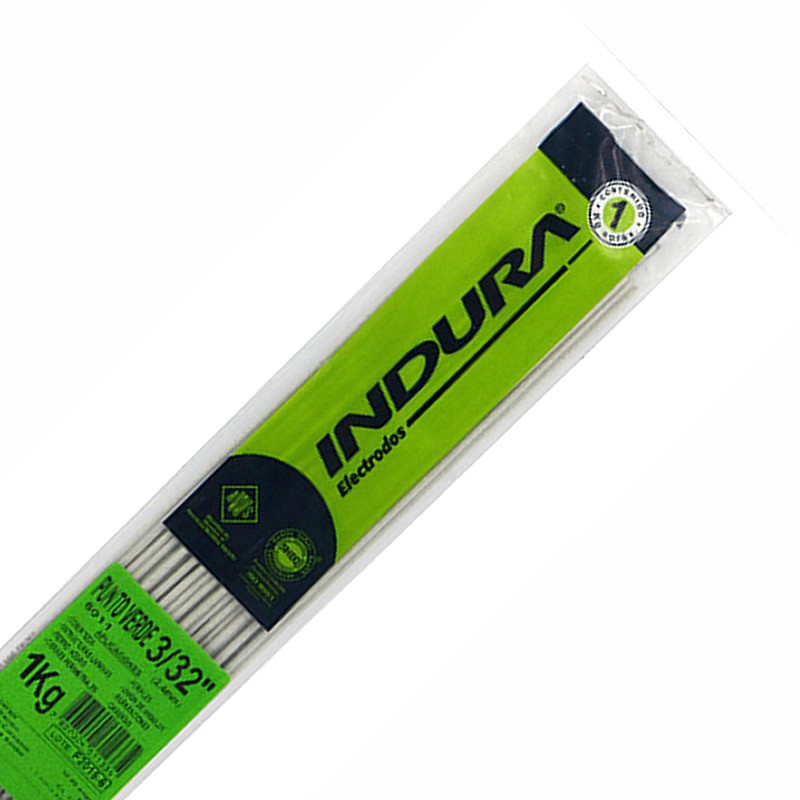 Soldadura E6011 3/32'' Punto Verde 1Kilo Indura